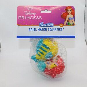 The Little Mermaid Bath Toys Pool Water Squirters 2 Ariel Flounder Figure NEW
